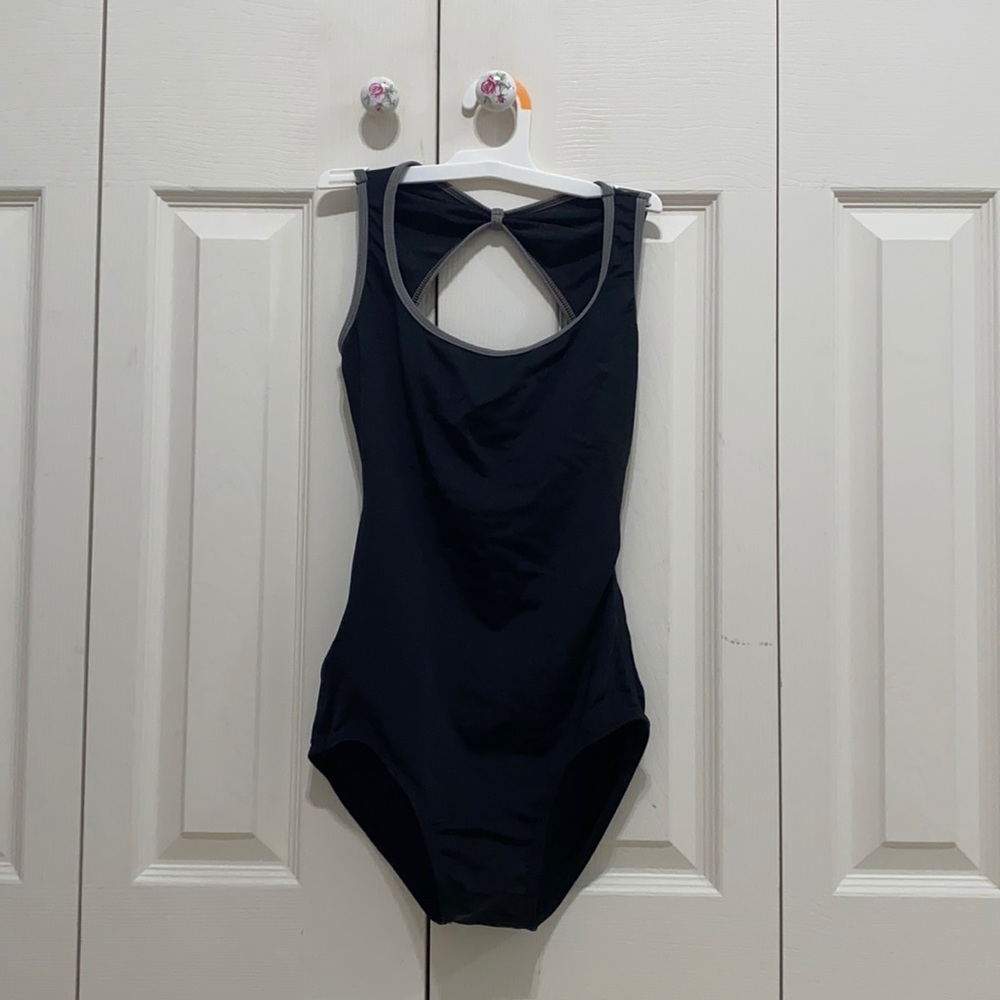 black ballet leotard